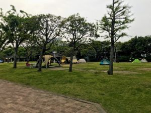 若洲公園キャンプ場キャンプサイト